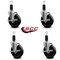Service Caster 5'' Phenolic Swivel 1-1/4'' Expanding Stem Caster Set with Brake, 4PK SCC-EX20S514-PHR-TLB-114-4 - alternate 2